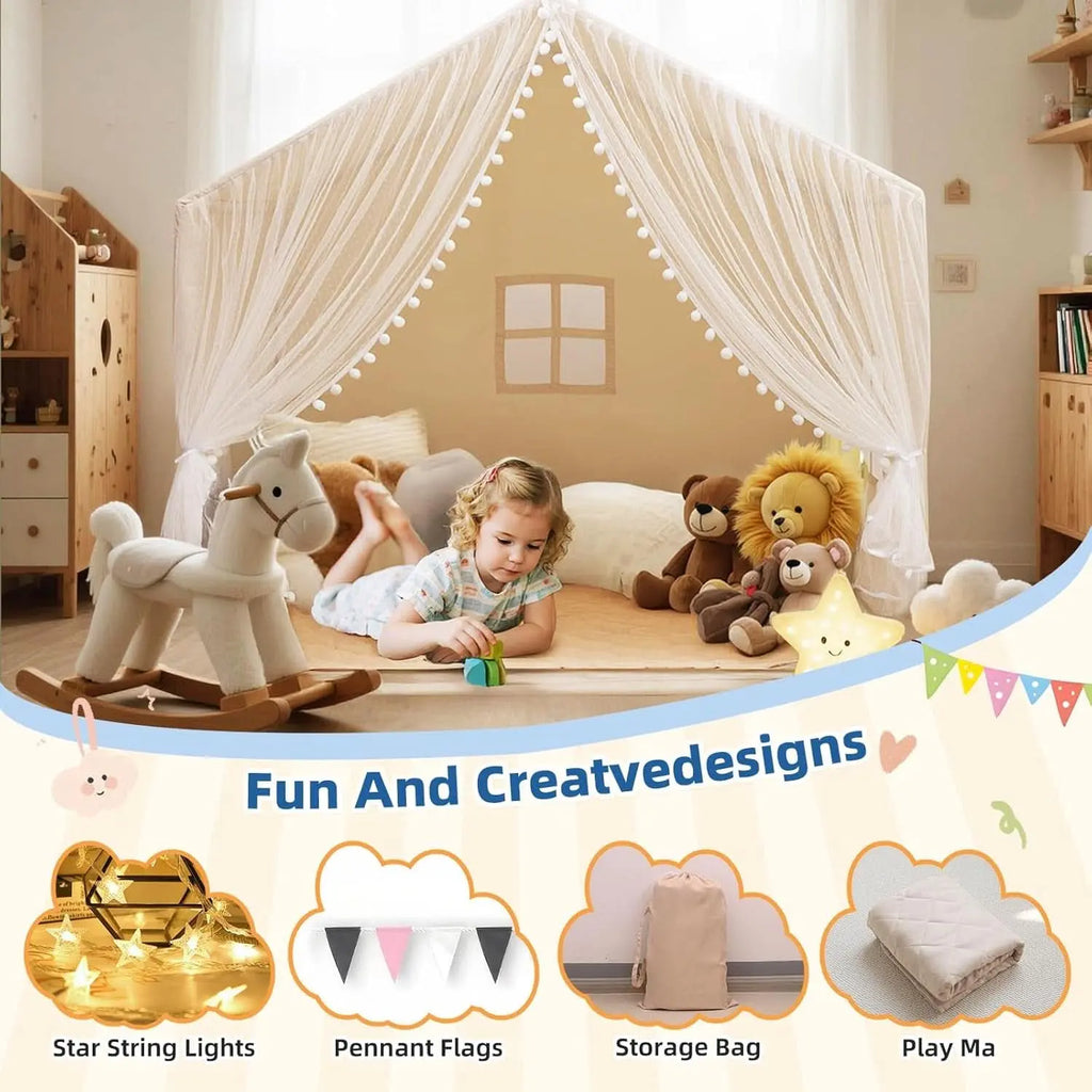 55In Superior Oversized Cushioned Indoor Play Tent