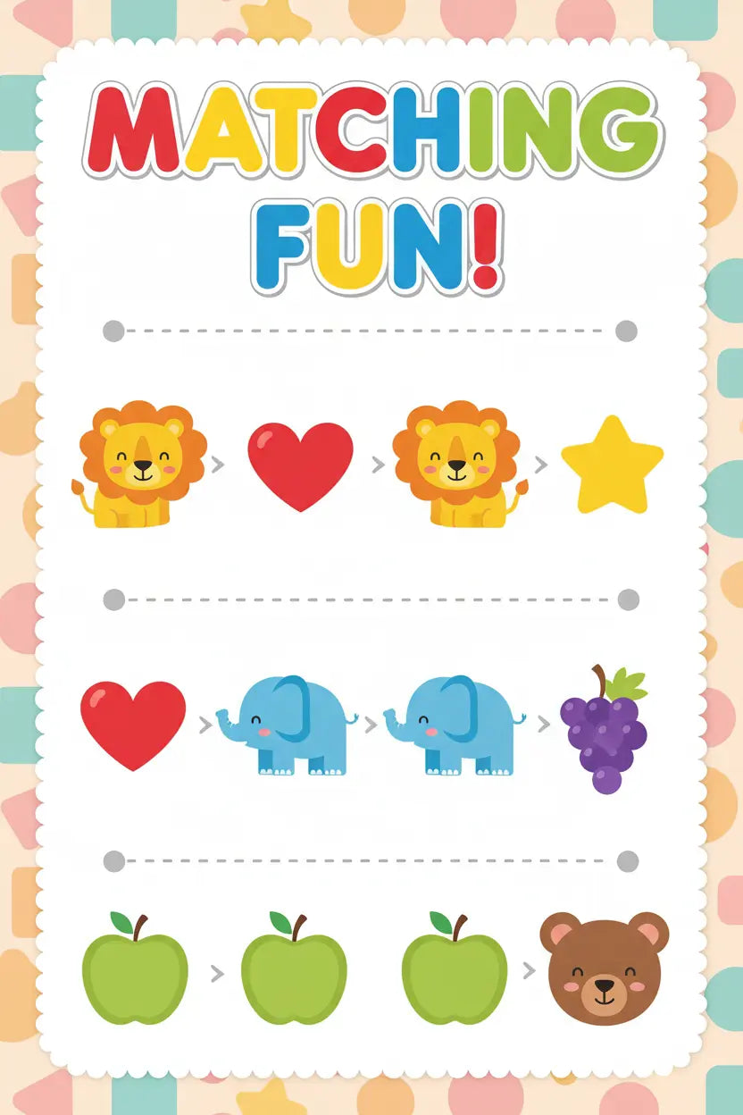 preschool matching activity book kidsactivities